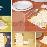 دانلود لایه باز موکاپ منو رستوران