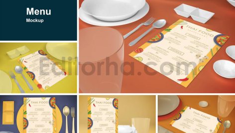 دانلود لایه باز موکاپ منو رستوران