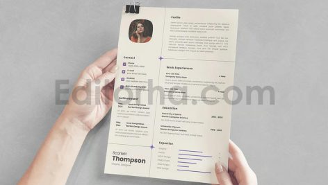 دانلود فایل لایه باز رزومه مدرن