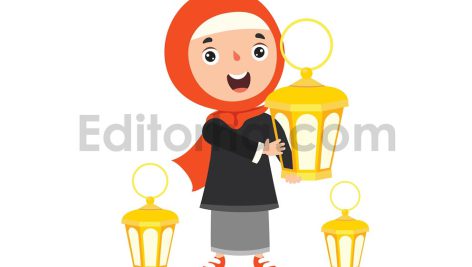 دانلود وکتور دختر بچه با حجاب