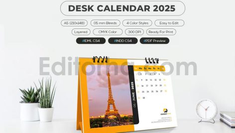 دانلود فایل لایه باز تقویم رومیزی