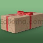 دانلود مدل آماده سه بعدی : جعبه کادو بسته بندی شده قهوه ای