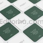 دانلود طرح لایه باز موکاپ کارت ویزیت مربع