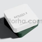 دانلود طرح لایه باز موکاپ کارت ویزیت مربع