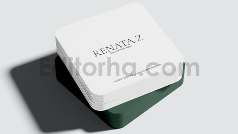 دانلود طرح لایه باز موکاپ کارت ویزیت مربع