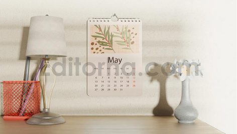 دانلود فایل لایه باز موکاپ تقویم دیواری