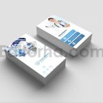 دانلود طرح لایه باز کارت ویزیت بیمارستان عمودی