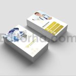 دانلود طرح لایه باز کارت ویزیت بیمارستان عمودی