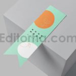 دانلود موکاپ بوک مارک، نشانک کتاب طرح دایره