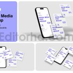 دانلود پک موکاپ پست شبکه اجتماعی Social Media Post Mockup V.05