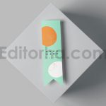 دانلود موکاپ بوک مارک، نشانک کتاب طرح دایره