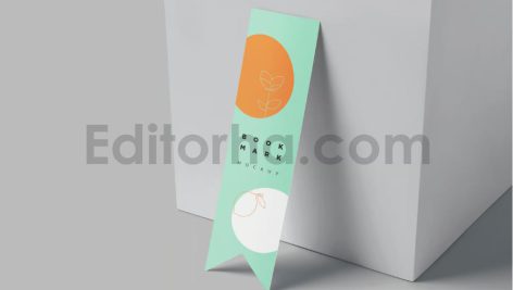 دانلود موکاپ بوک مارک، نشانک کتاب طرح دایره