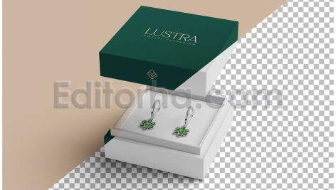 دانلود موکاپ لایه باز جعبه جواهرات Jewelry Box Mockup