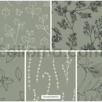 دانلود پترن و طراحی با تم گیاهی Herbs Patterns & Illustrations