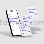 دانلود پک موکاپ پست شبکه اجتماعی Social Media Post Mockup V.05