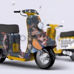 دانلود موکاپ اسکوتر کلاسیک Vintage Scooter Mock-Up