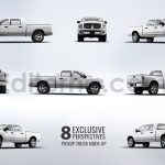 دانلود موکاپ کامیون پیکاپ Pickup Truck Mock-Up