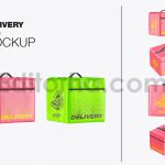 دانلود موکاپ کیف حمل فست فود Fast Food Delivery Bag Mockup