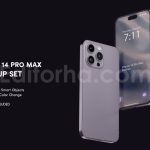 دانلود پک موکاپ آیفون ۱۴ پرومکس IPhone 14 Pro Max Mockup Set