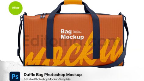 دانلود موکاپ کیف دافل Duffle bag mockup