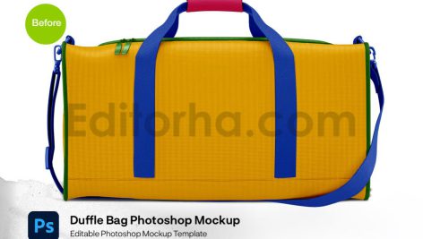 دانلود موکاپ کیف دافل Duffle bag mockup