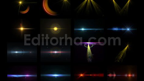 دانلود مجموعه ۵۰ عددی افکت نور درخشان و فلر لنز