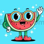 دانلود لایه باز وکتور کارتونی هندوانه ? شب یلدا
