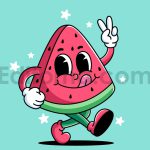 دانلود لایه باز وکتور کارتونی هندوانه ? شب یلدا