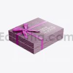 دانلود موکاپ جعبه کادوی روبان دار Gift Box Mockup with Bow Mockup
