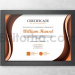 دانلود فایل لایه باز سرتیفیکیت قهوه‌ای Brown Gradation Certificate