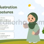 دانلود مجموعه ۱۵ عددی وکتور کودکان باحجاب