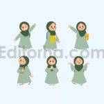 دانلود مجموعه ۱۵ عددی وکتور کودکان باحجاب