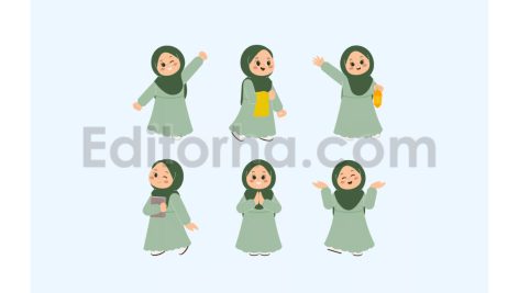 دانلود مجموعه ۱۵ عددی وکتور کودکان باحجاب