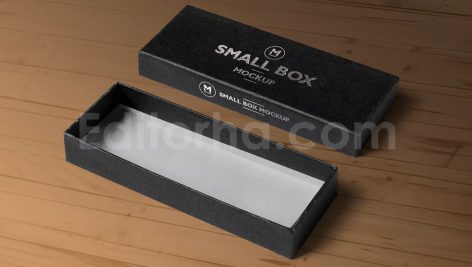 دانلود موکاپ جعبه سیاه مستطیلی ۵ Black Rectangular Box Mockups