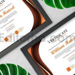 دانلود فایل لایه باز سرتیفیکیت قهوه‌ای Brown Gradation Certificate