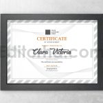دانلود فایل لایه باز سرتیفیکیت خاکستری Simple Grey Certificate