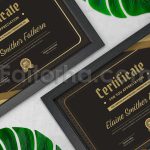 دانلود فایل لایه باز گواهی طلایی قدیمی