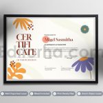 دانلود فایل لایه باز سرتیفیکیت با تم گل Flower Garden – Certificate