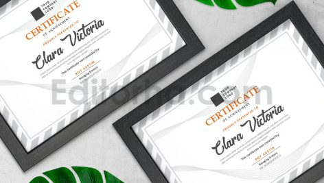 دانلود فایل لایه باز سرتیفیکیت خاکستری Simple Grey Certificate