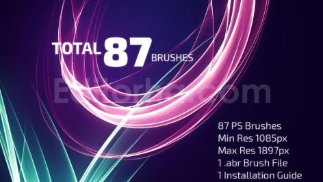 دانلود ۸۷ براش فتوشاپ حرکت آبستره Abstract Motion Brush Pack