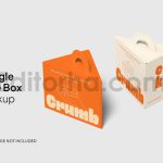 دانلود موکاپ جعبه کیک اسلایسی Cake Box Mockup