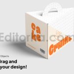 دانلود موکاپ جعبه کیک اسلایسی Cake Box Mockup