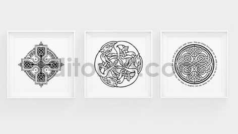 مجموعه وکتور پترن های سلتیک Celtic patterns vector bundle