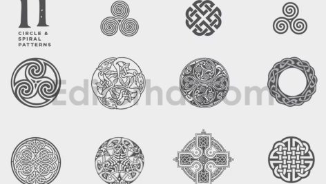 مجموعه وکتور پترن های سلتیک Celtic patterns vector bundle