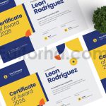 دانلود فایل لایه باز سرتیفیکیت با طرح هندسی