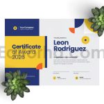 دانلود فایل لایه باز سرتیفیکیت با طرح هندسی