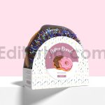 دانلود موکاپ جعبه مقوایی دونات Paper Donut Box Mockup