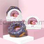 دانلود موکاپ جعبه مقوایی دونات Paper Donut Box Mockup