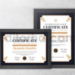 دانلود فایل لایه باز سرتیفیکیت با طرح طبیعت Nature Prophet Certificate