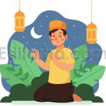دانلود فایل وکتور عبادت در شب